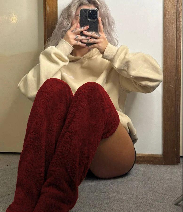 Cozy Winter Knee-High Fuzzy Socks for Cold-Proof Comfort