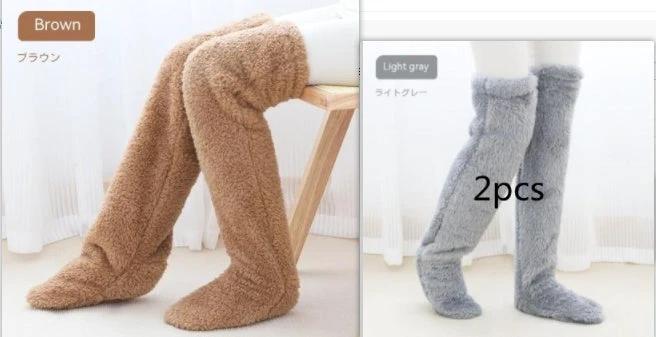 Cozy Winter Knee-High Fuzzy Socks for Cold-Proof Comfort
