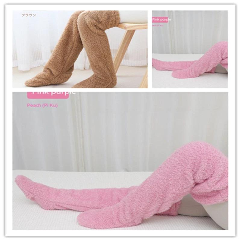 Cozy Winter Knee-High Fuzzy Socks for Cold-Proof Comfort