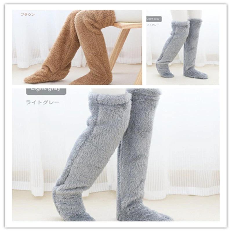 Cozy Winter Knee-High Fuzzy Socks for Cold-Proof Comfort