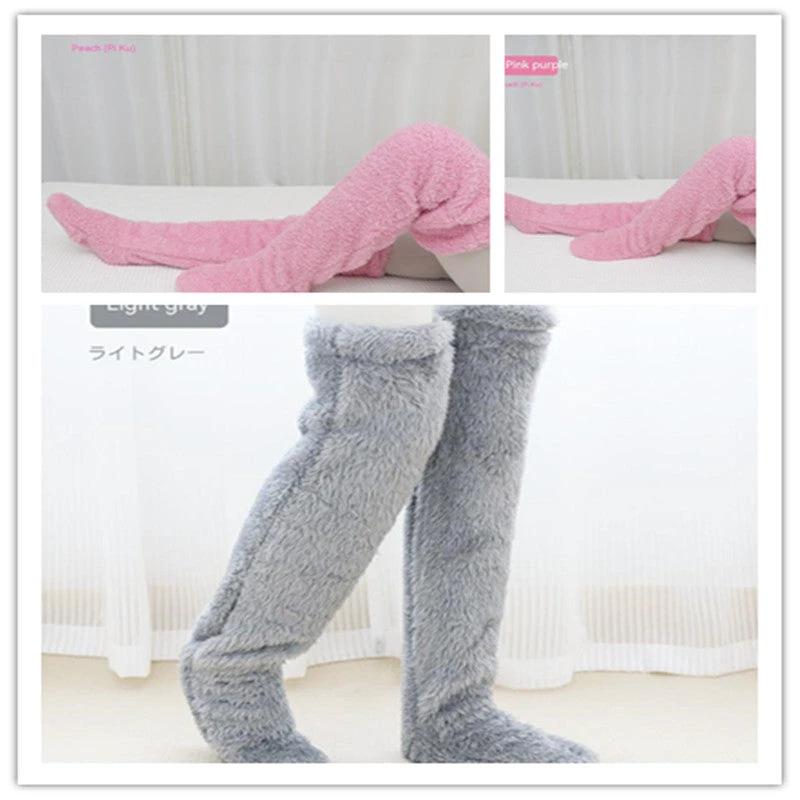 Cozy Winter Knee-High Fuzzy Socks for Cold-Proof Comfort