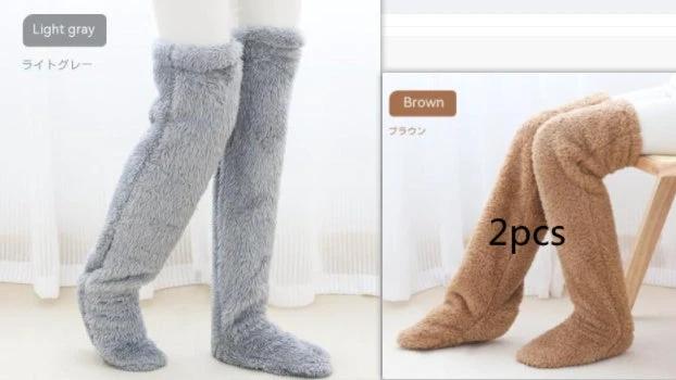 Cozy Winter Knee-High Fuzzy Socks for Cold-Proof Comfort