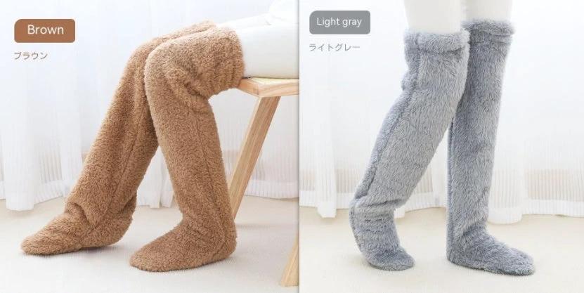 Cozy Winter Knee-High Fuzzy Socks for Cold-Proof Comfort