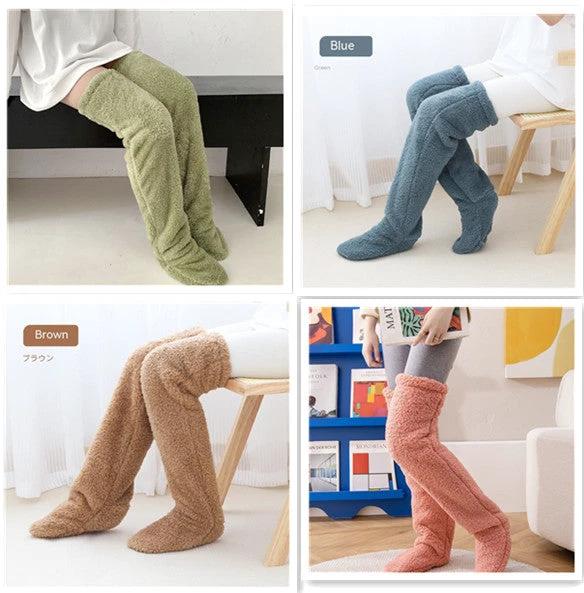 Cozy Winter Knee-High Fuzzy Socks for Cold-Proof Comfort