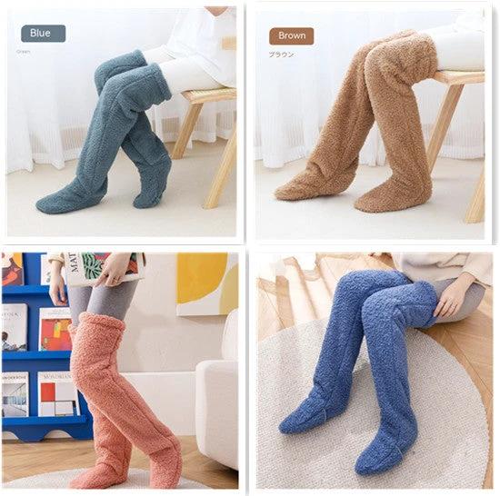 Cozy Winter Knee-High Fuzzy Socks for Cold-Proof Comfort