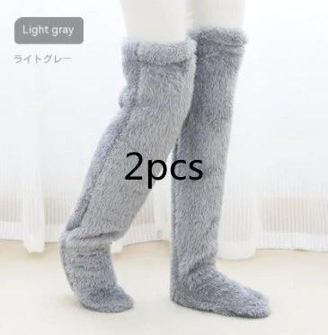 Cozy Winter Knee-High Fuzzy Socks for Cold-Proof Comfort