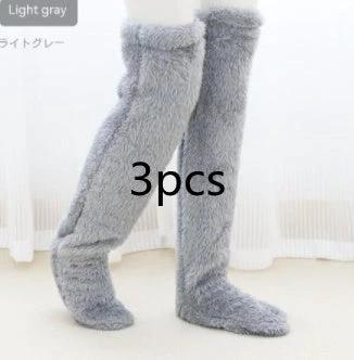 Cozy Winter Knee-High Fuzzy Socks for Cold-Proof Comfort