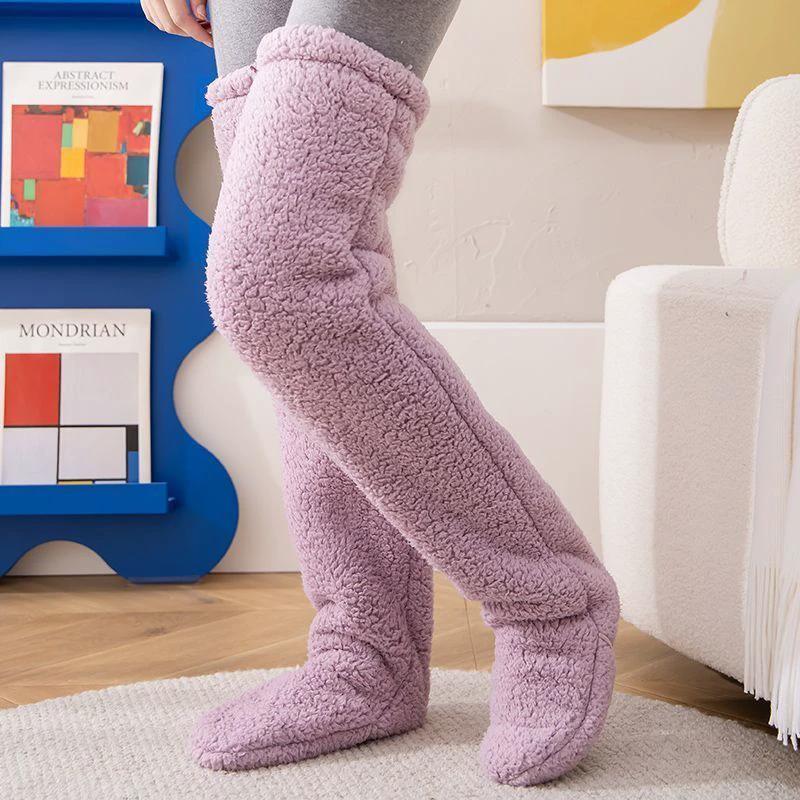 Cozy Winter Knee-High Fuzzy Socks for Cold-Proof Comfort