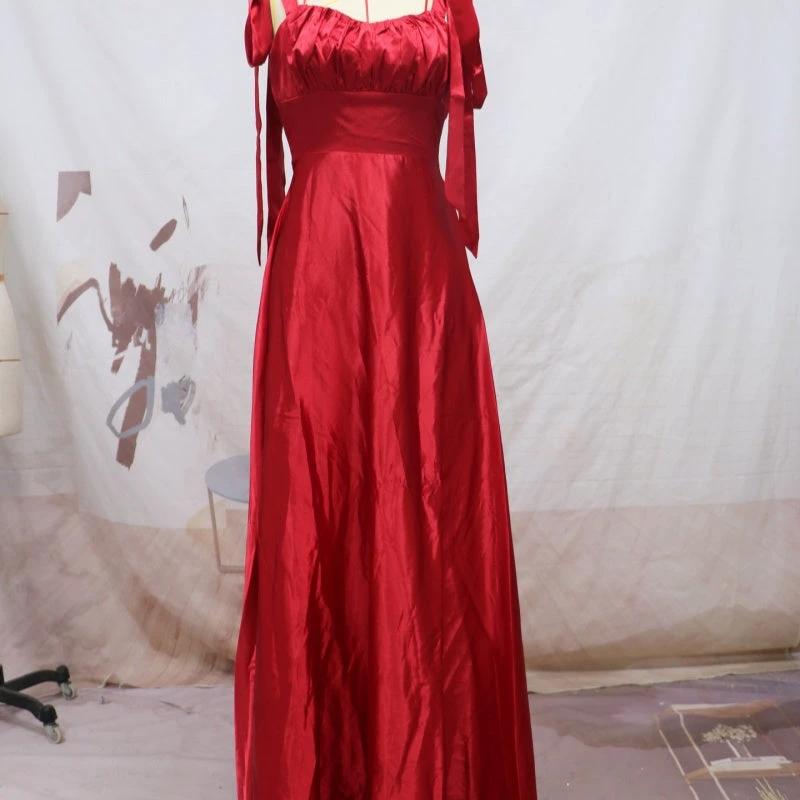 Fashion Dress Sleeveless Camisole Gown Evening Bridesmaid Dress Women