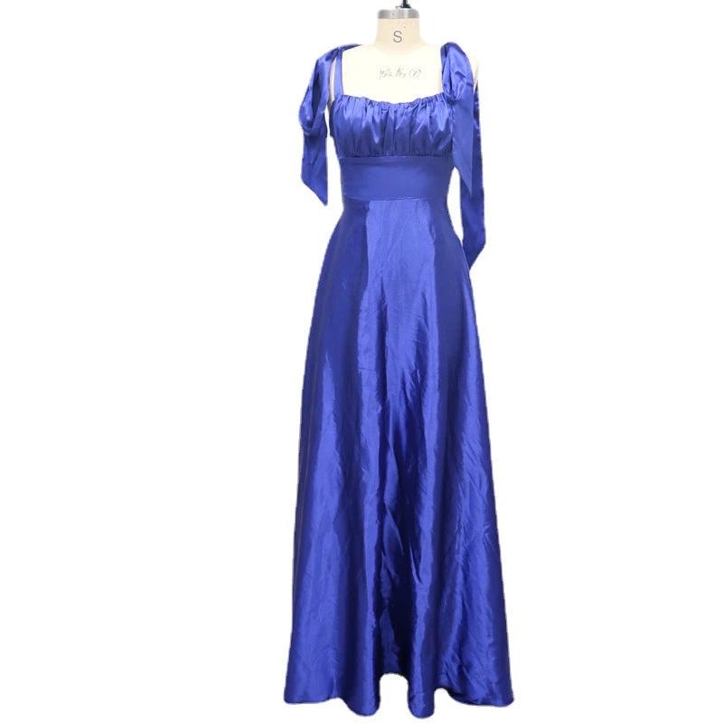 Fashion Dress Sleeveless Camisole Gown Evening Bridesmaid Dress Women
