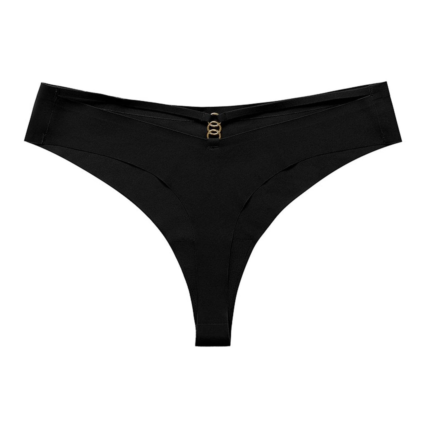 Ice Silk G-String Thong Set for Women | Seamless Low-Waist with Hollow Out T-Back Design | Confidently Sexy Lingerie