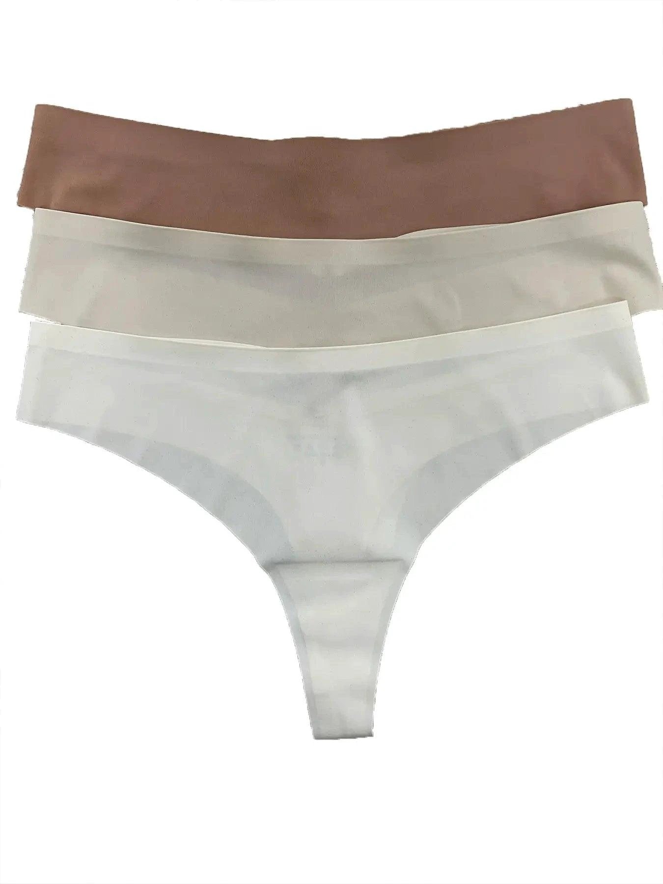 Ice Silk G-String Thong Set for Women | Seamless Low-Waist with Hollow Out T-Back Design | Confidently Sexy Lingerie