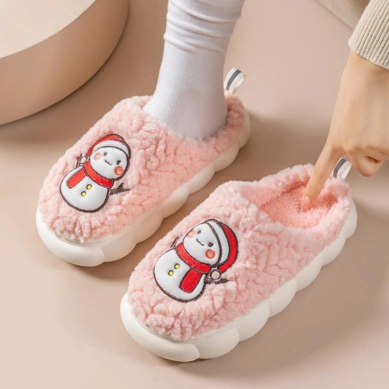 Snowman Slippers - Winter Plush Anti-Slip Couple Home Shoes