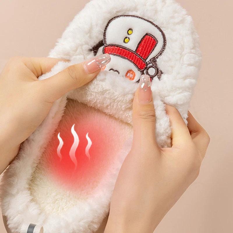 Snowman Slippers - Winter Plush Anti-Slip Couple Home Shoes
