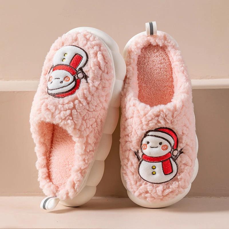 Snowman Slippers - Winter Plush Anti-Slip Couple Home Shoes
