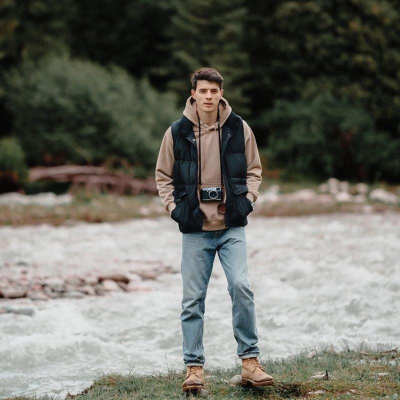 White Duck Down Vest - Ultra-Effective Three-Proof Jacket for Men