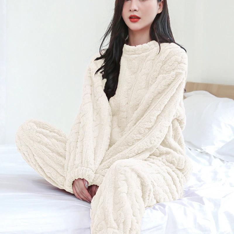 Winter Pajamas Set - Thickened Coral Velvet Warm Homewear