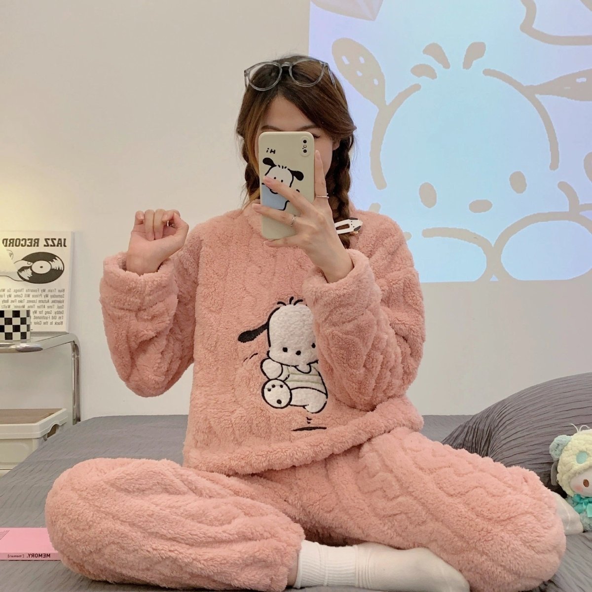 Winter Pajamas Set - Thickened Coral Velvet Warm Homewear