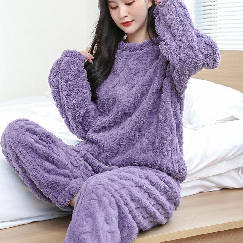 Winter Pajamas Set - Thickened Coral Velvet Warm Homewear