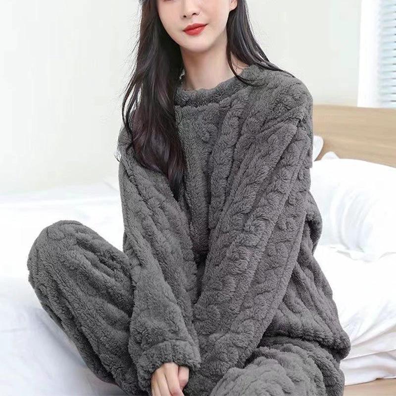 Winter Pajamas Set - Thickened Coral Velvet Warm Homewear