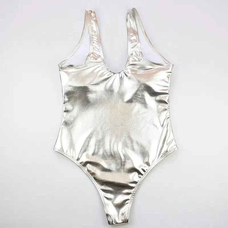 Glam Gold & Silver Metallic Swimsuit