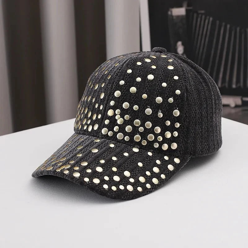 2027 NEW KJ Wholesale Sparkle Bling Rhinestone Studded Adjustable Baseball Caps Hats for Women Men Sport Dad Outdoor Sun Hat