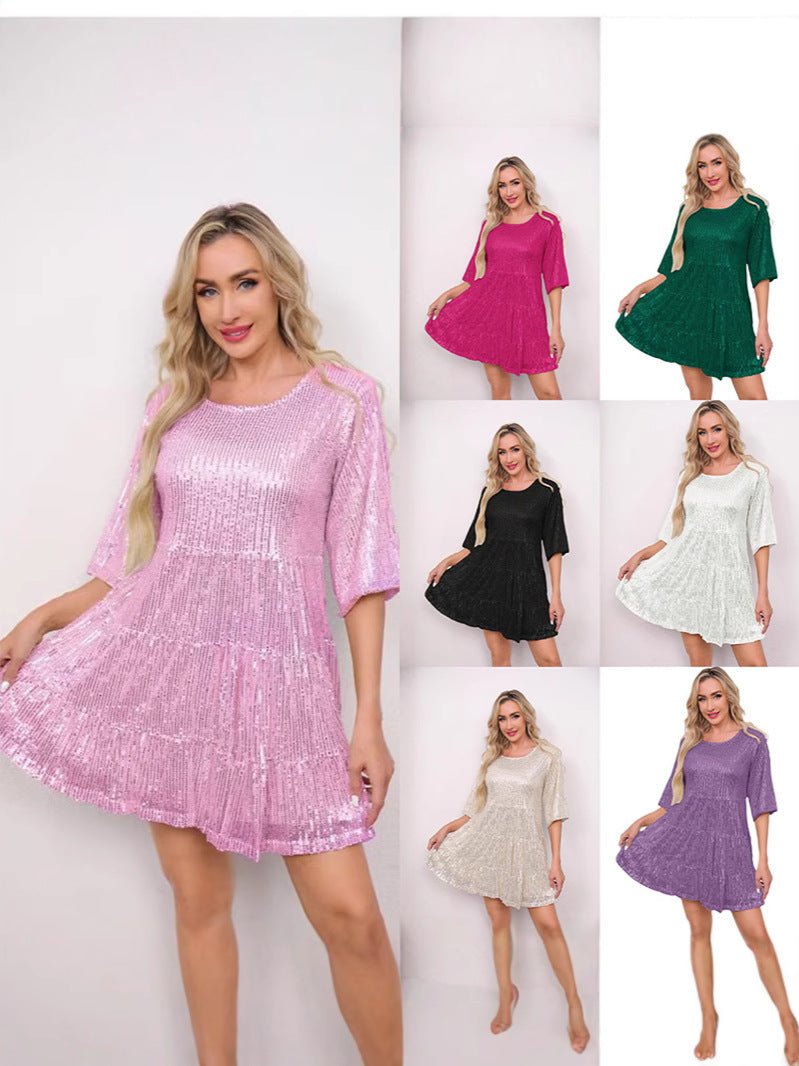 Cross-Border Fashion Sequined Dress - Europe & US Style