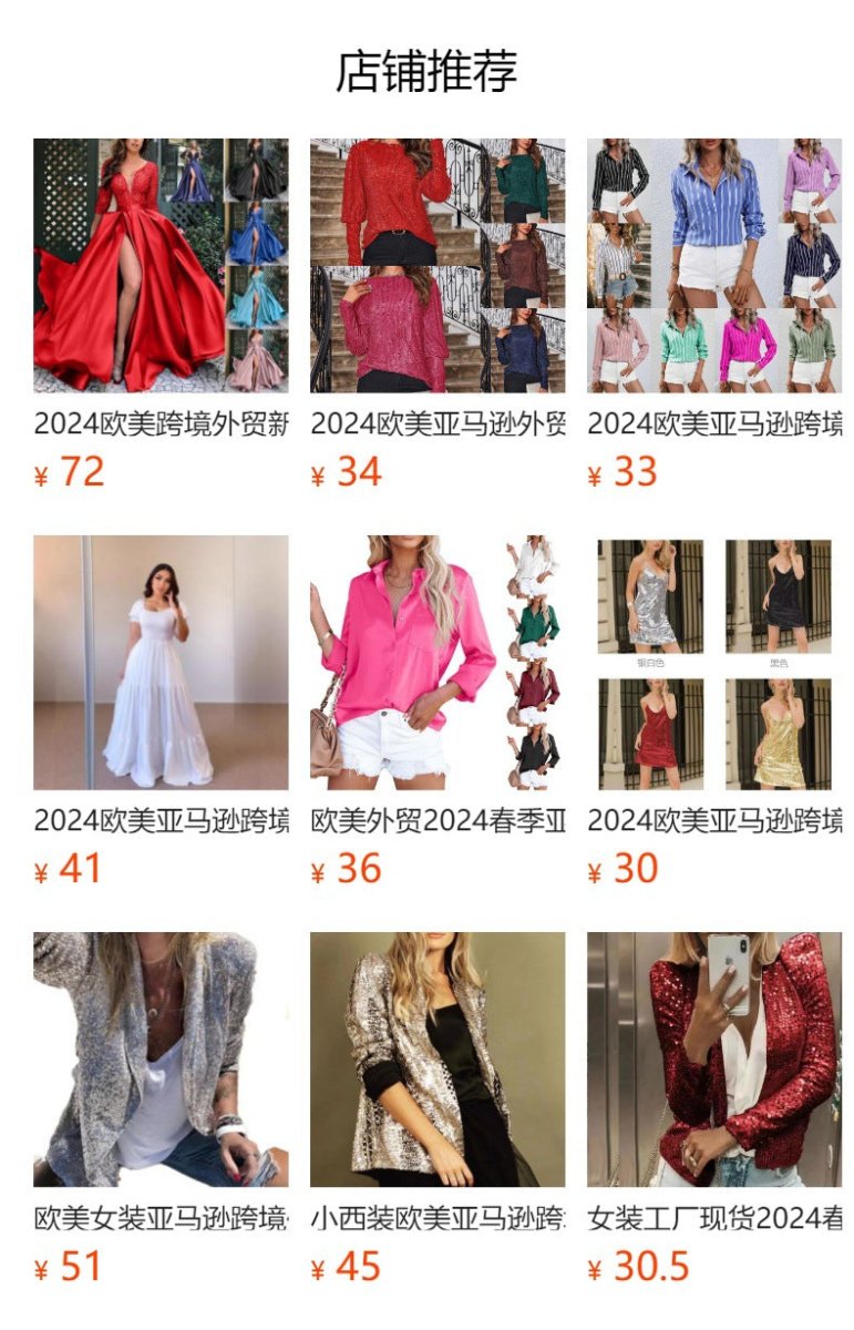 Cross-Border Fashion Sequined Dress - Europe & US Style