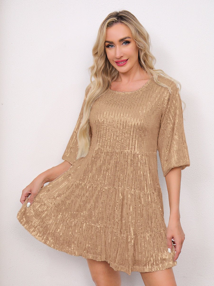 Cross-Border Fashion Sequined Dress - Europe & US Style
