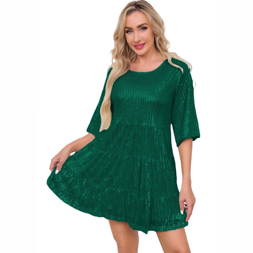 Cross-Border Fashion Sequined Dress - Europe & US Style