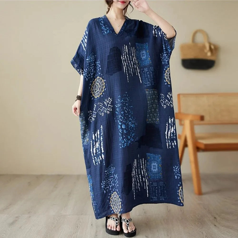 Ethnic Bohemian Beach Dress Women Casual Fashion