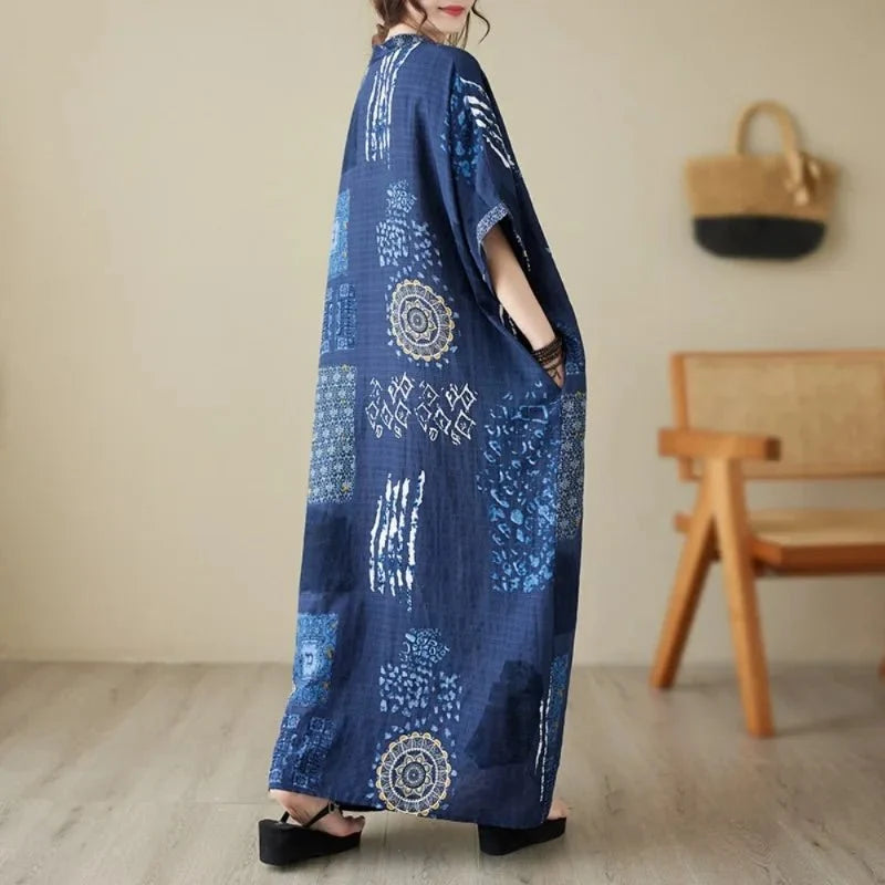 Ethnic Bohemian Beach Dress Women Casual Fashion