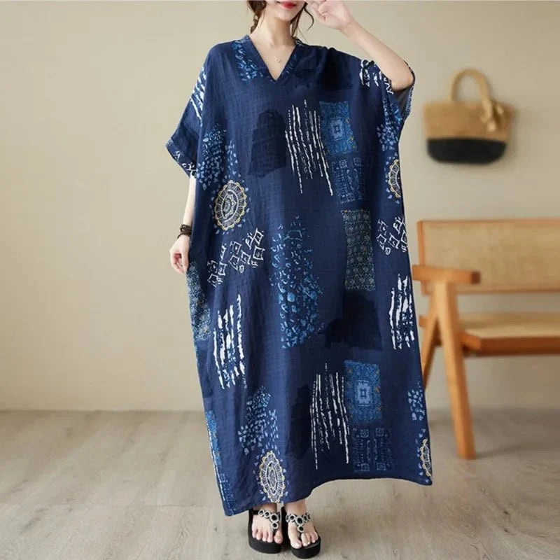 Ethnic Bohemian Beach Dress Women Casual Fashion