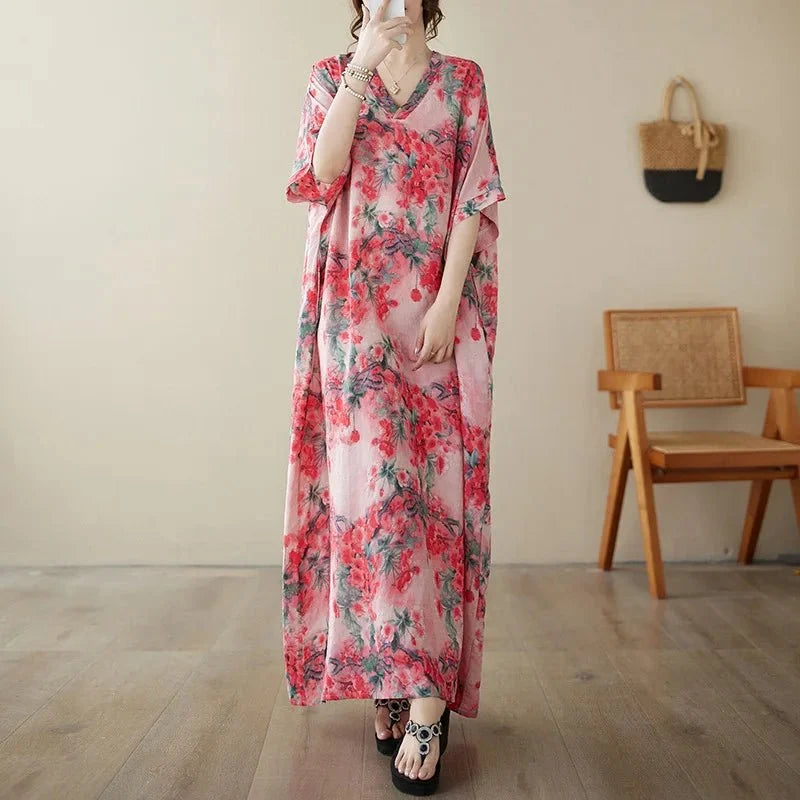 Ethnic Bohemian Beach Dress Women Casual Fashion