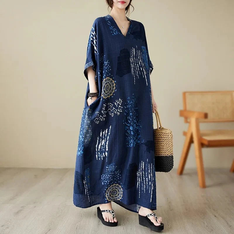 Ethnic Bohemian Beach Dress Women Casual Fashion