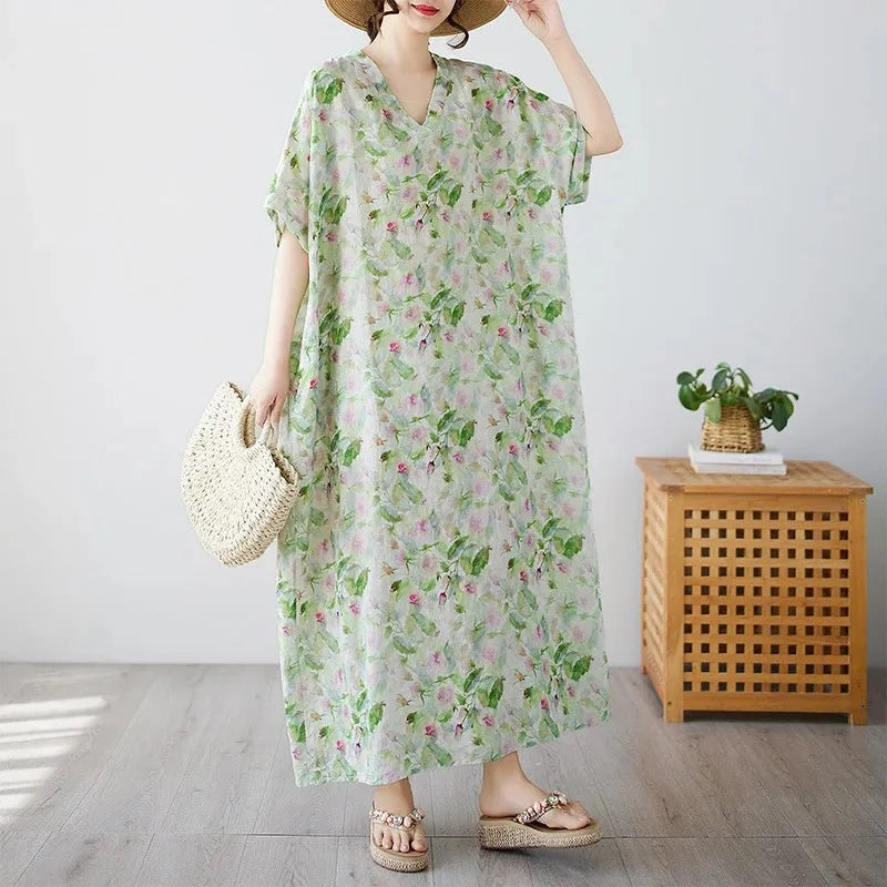 Ethnic Bohemian Beach Dress Women Casual Fashion