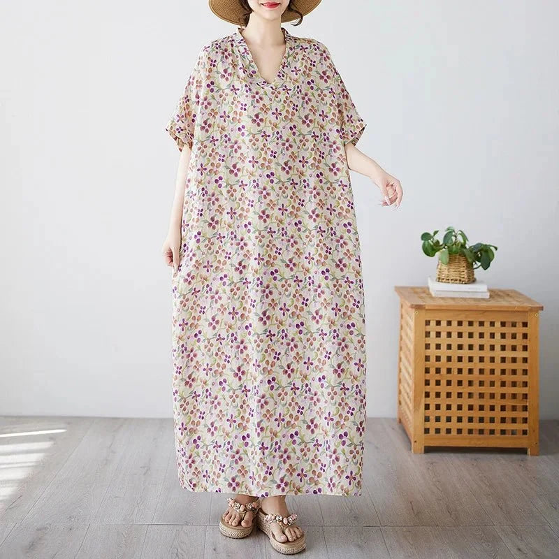 Ethnic Bohemian Beach Dress Women Casual Fashion