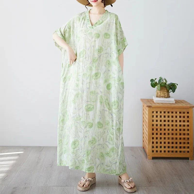 Ethnic Bohemian Beach Dress Women Casual Fashion