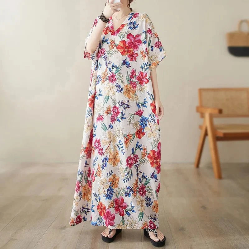 Ethnic Bohemian Beach Dress Women Casual Fashion
