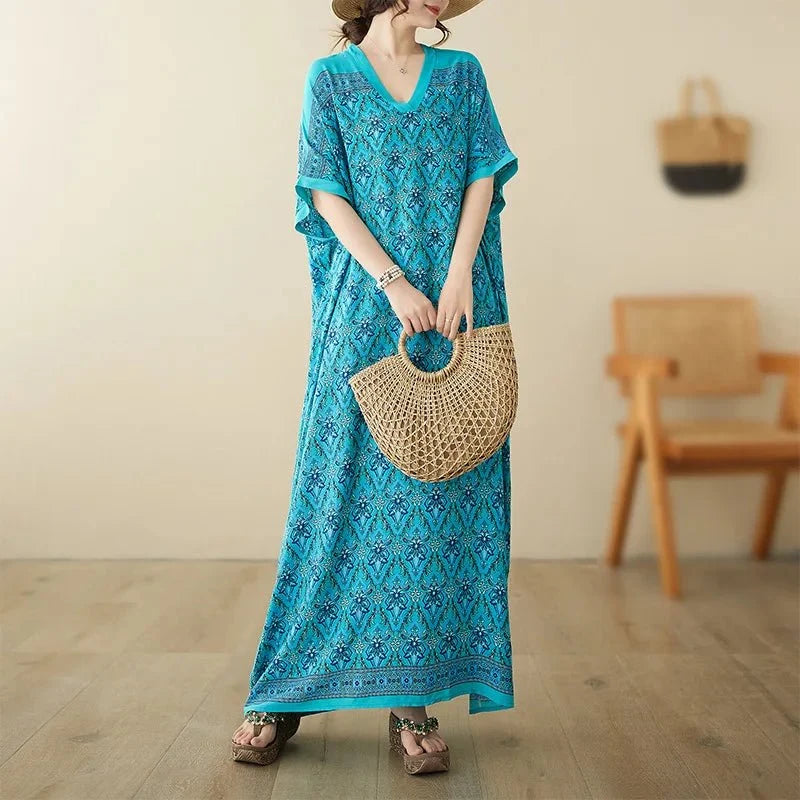 Ethnic Bohemian Beach Dress Women Casual Fashion