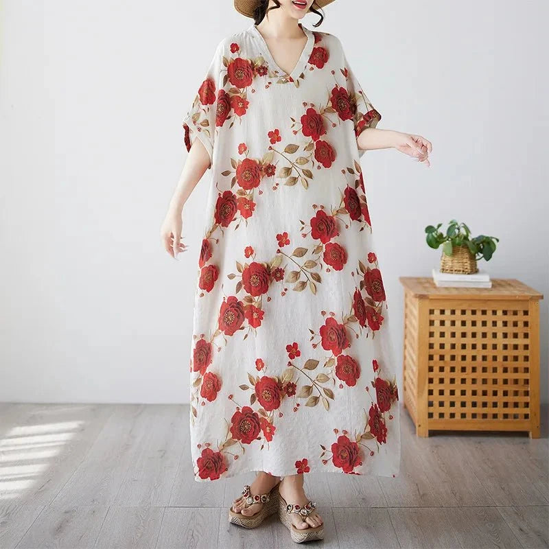 Ethnic Bohemian Beach Dress Women Casual Fashion