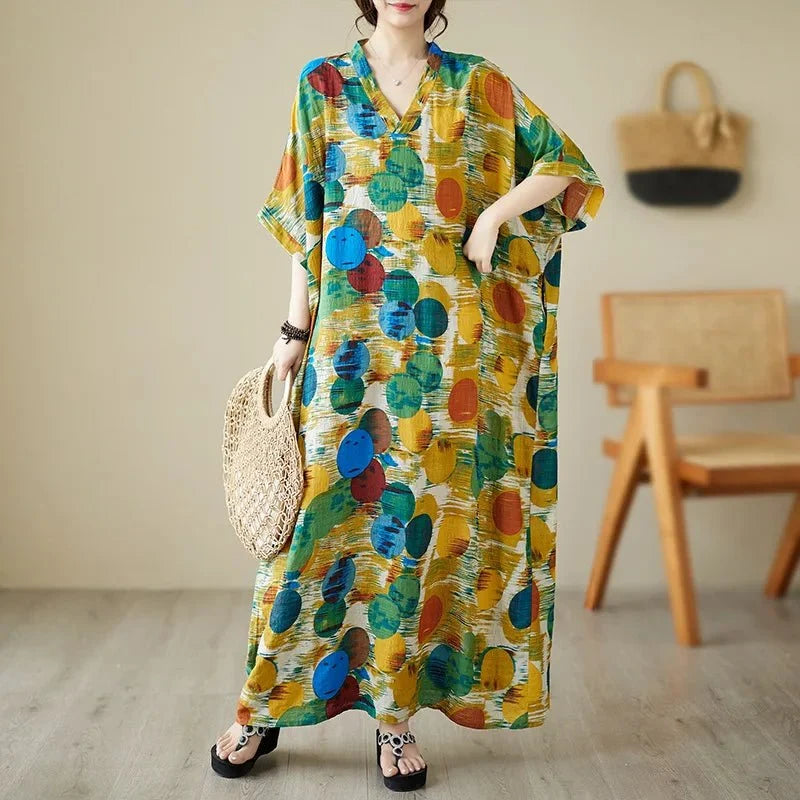 Ethnic Bohemian Beach Dress Women Casual Fashion