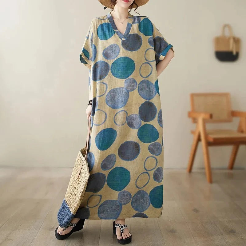 Ethnic Bohemian Beach Dress Women Casual Fashion
