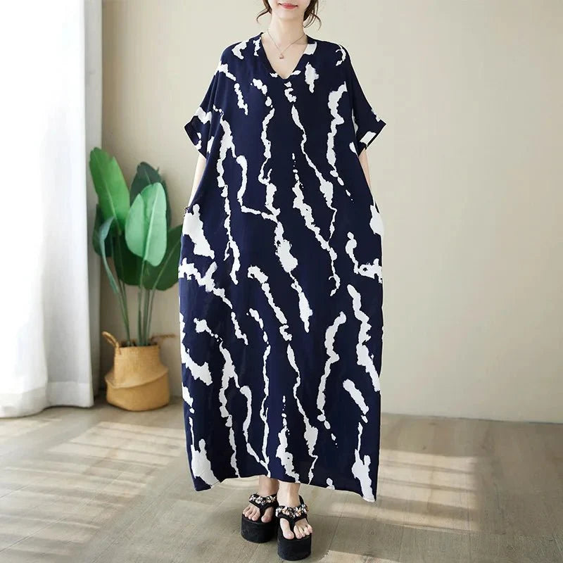 Ethnic Bohemian Beach Dress Women Casual Fashion