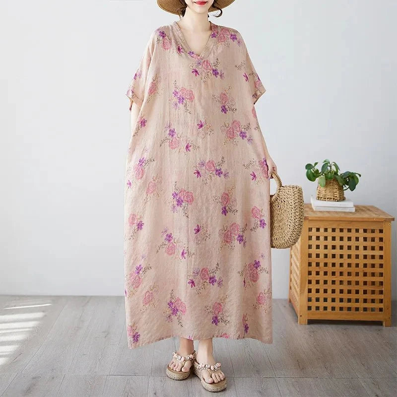 Ethnic Bohemian Beach Dress Women Casual Fashion