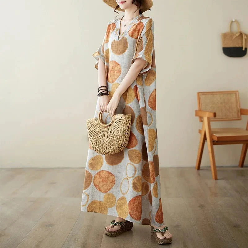 Ethnic Bohemian Beach Dress Women Casual Fashion
