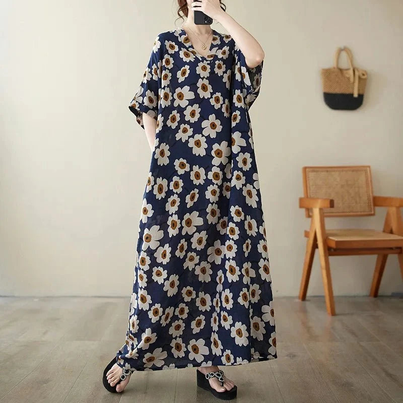 Ethnic Bohemian Beach Dress Women Casual Fashion