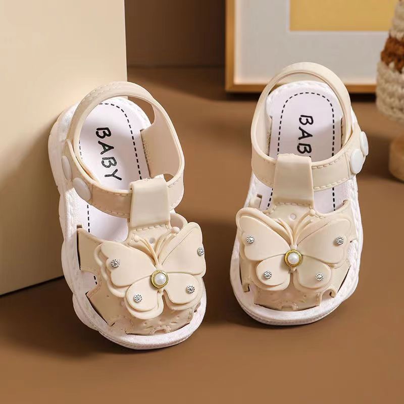 Girls' Sandals Summer New Children's Non-slip Soft Sole Infant Little Girl Baby Princess Beach Shoes