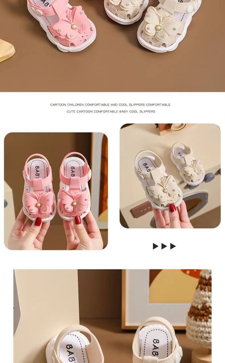 Girls' Sandals Summer New Children's Non-slip Soft Sole Infant Little Girl Baby Princess Beach Shoes