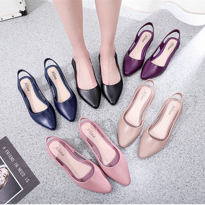 Korean Style Mid-Low Heel Jelly Sandals for Women